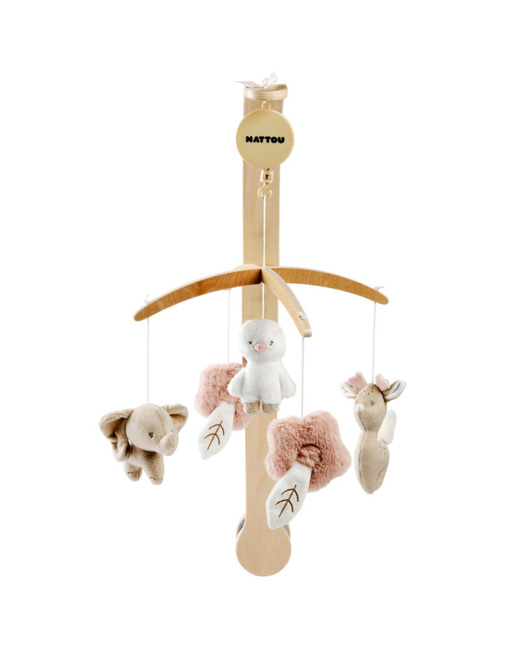 Mobile musical en bois naturel Fanfan