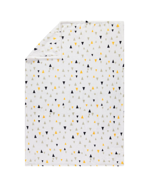 Couverture en sherpa imprimé triangles