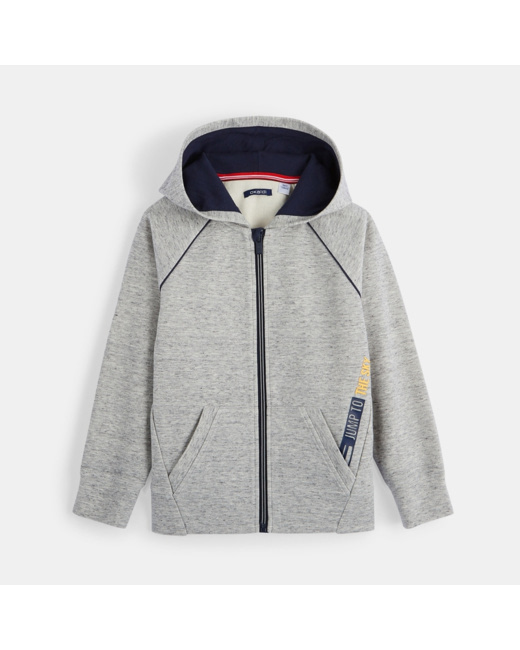 Sweat-shirt à capuche gris garçon