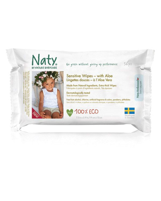 Lingettes douces à l'aloe vera Naty
