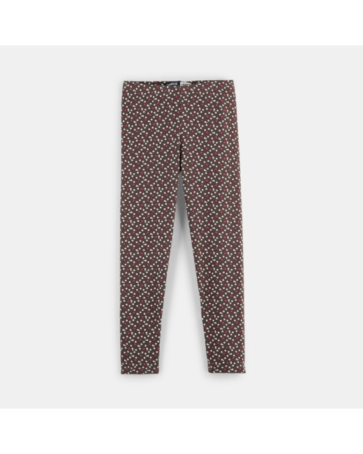 Leggings longs imprimés gris fille