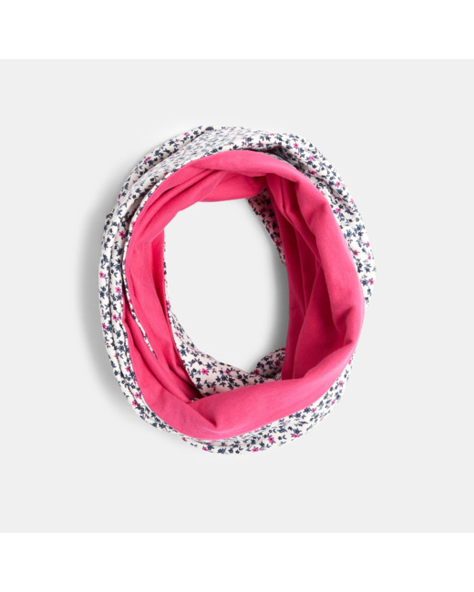 Snood bi-face en jersey blanc fille