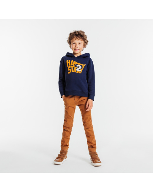 Sweat-shirt à capuche en molleton bleu garçon