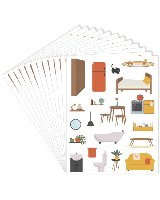 Gommettes En Papier - A La Maison