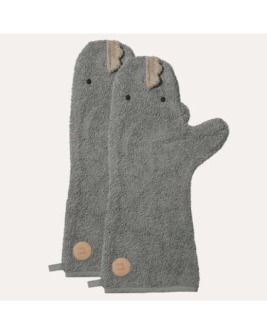 Lot de 2 gants de toilette Dino