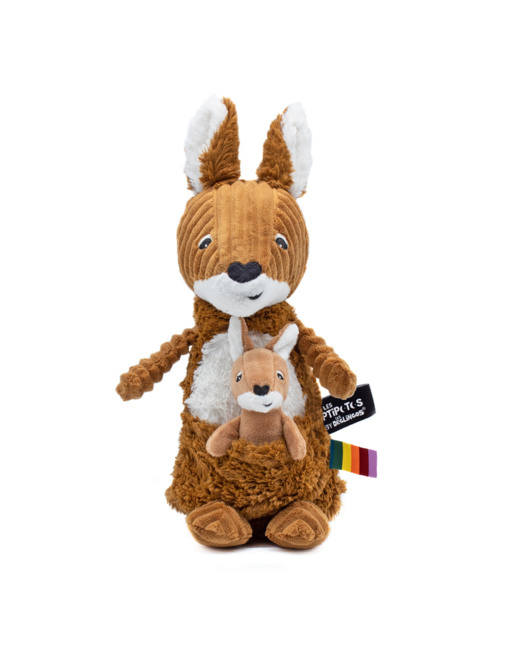 Peluche Allezou le kangourou maman & bébé Les Ptipotos