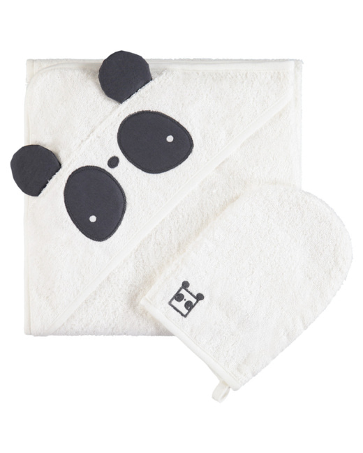 Cape de bain et gant de toilette Ethnic animals