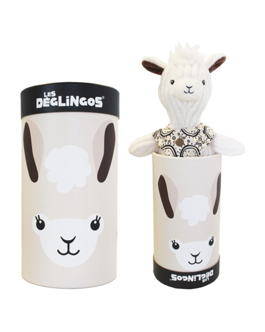 Peluche grand simply Muchachos le lama en boîte