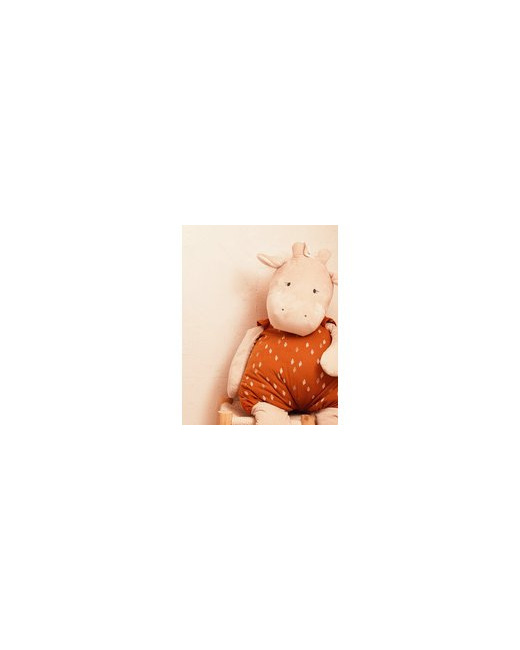 Peluche large Tiga en veloudoux et mousseline de coton