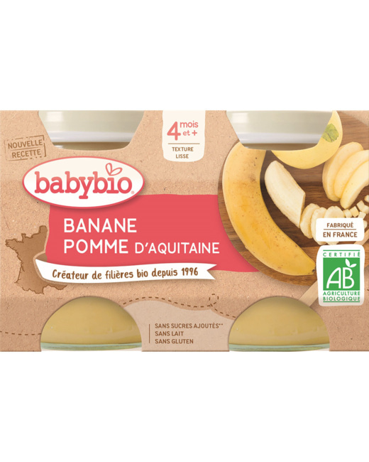 Pots Banane Pomme de Nouvelle-Aquitaine dès 4 mois