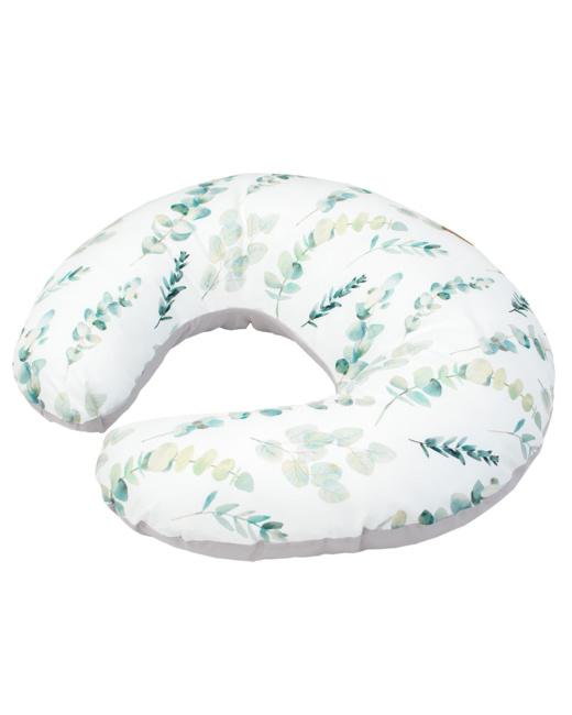 Coussin d'allaitement ergonomique + housse, Eucalyptus
