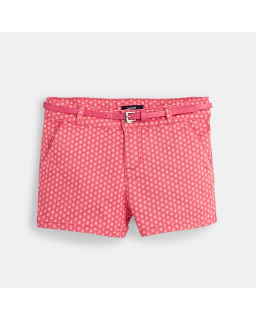 Short imprimé rose fille