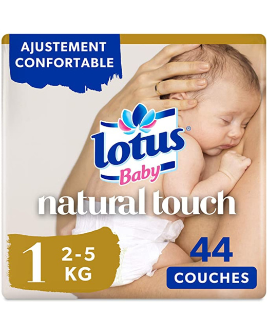 Lotus Baby Douceur Naturelle - Couches Taille 1 (2-5 kg/Nouveau-né
