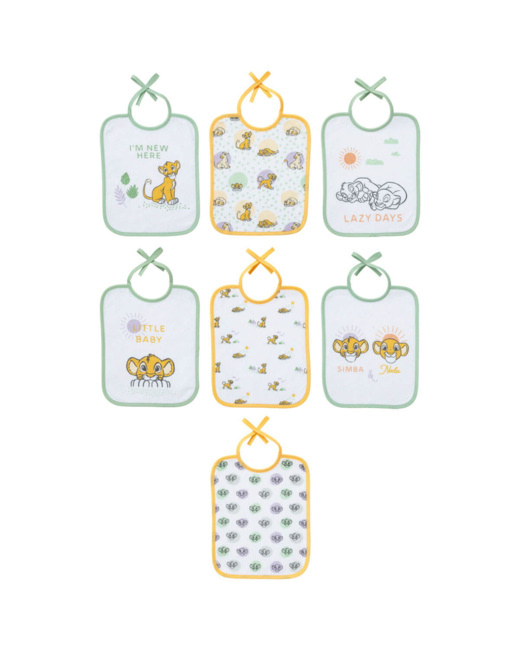 Lot de 7 bavoirs naissance - Roi Lion Cosy Time