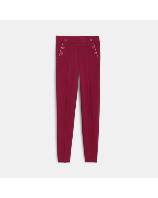 Jegging chic rouge fille