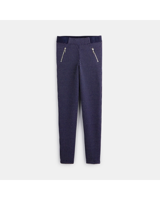Jeggings à petits motifs bleu fille