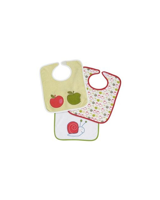 Lot de 3 bavoirs bebe VERTBAUDET