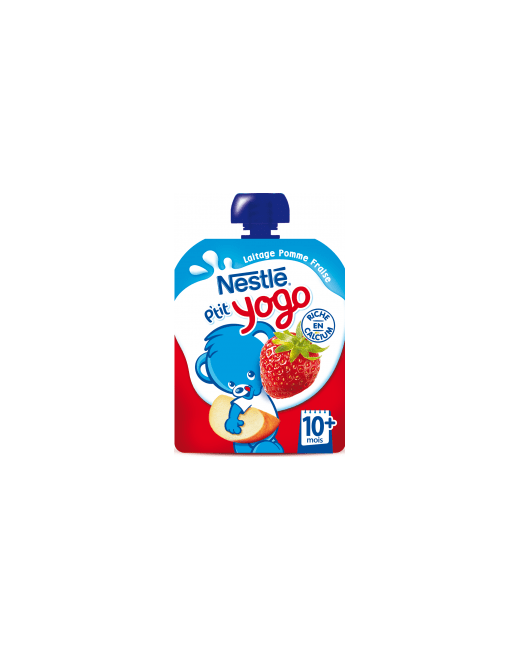P'tit Yogo - Gourde lactée pomme fraise (dès 4 mois)