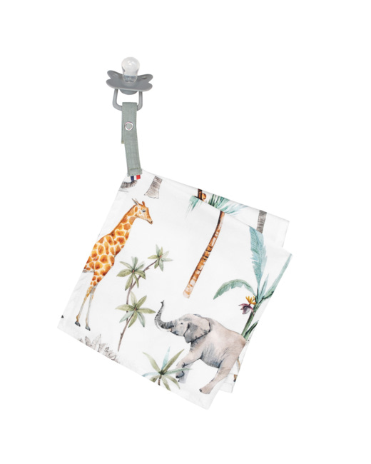 Doudou lange attache tétine en coton