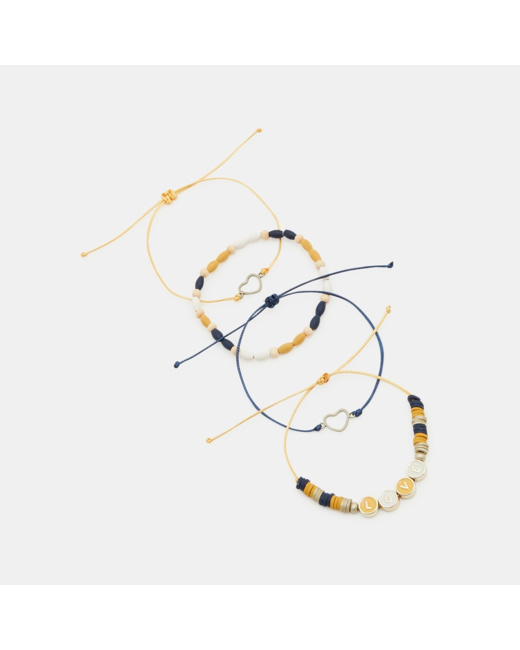 Bracelets fins et fantaisie (lot de 4) bleu fille
