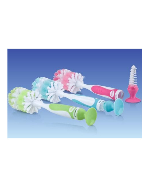 Goupillon pour biberons et tétines avec ventouse