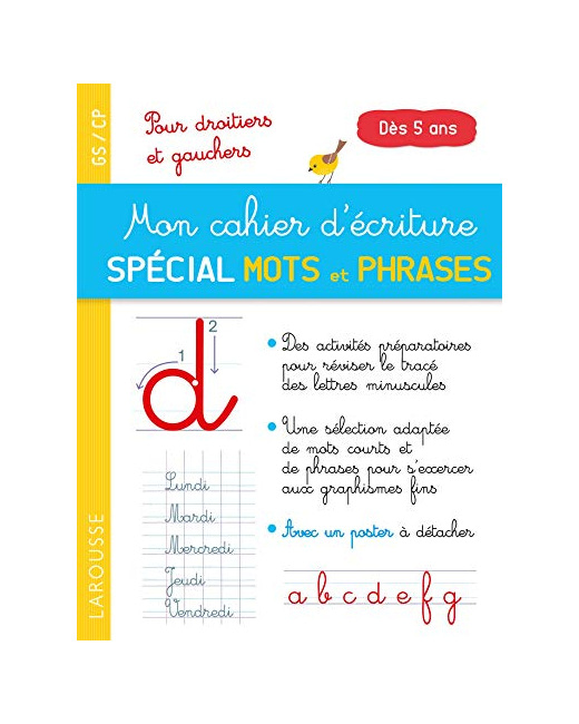 Mon cahier d'écriture spécial premiers mots et phrases