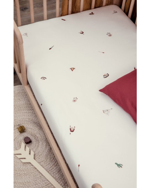 Drap housse coton bio pour lit bébé Petite Plume