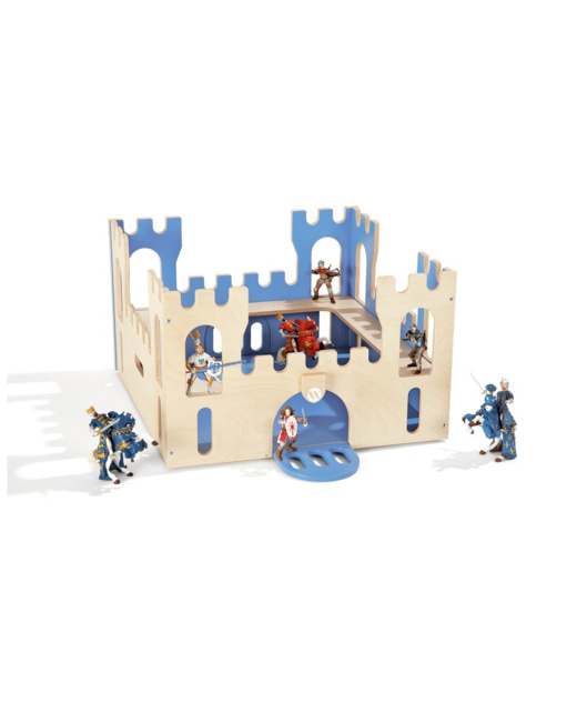 Le château coffre et 10 figurines en plastique