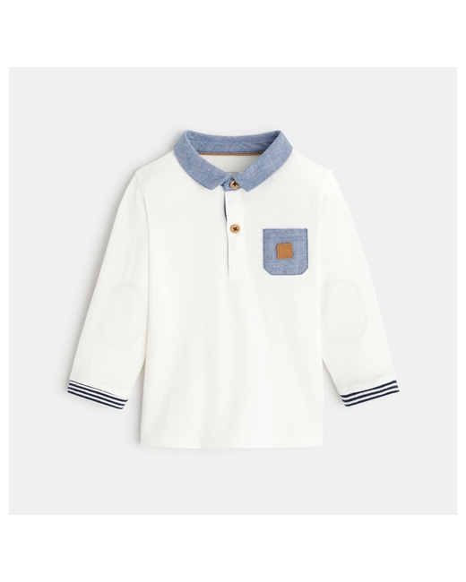 Polo manches longues maille piquée chien