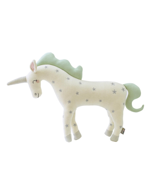 Peluche Licorne en Tricot de Coton 100% Naturel