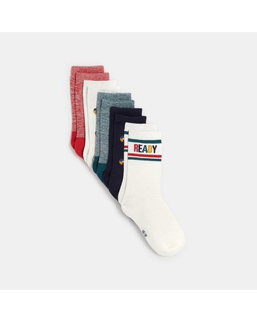 Chaussettes fantaisie (lot de 5) vertes garçon
