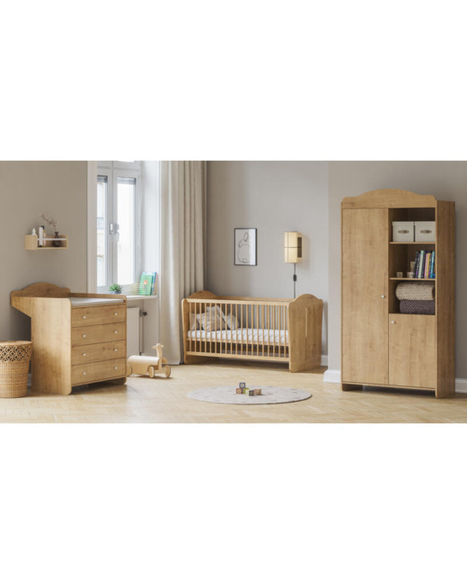 Chambre Trio Lit Commode Armoire Megeve