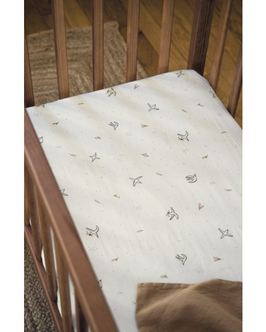 Drap housse Coton Bio berceau L'envolée