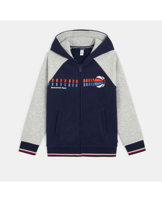 Sweat-shirt à capuche bleu garçon