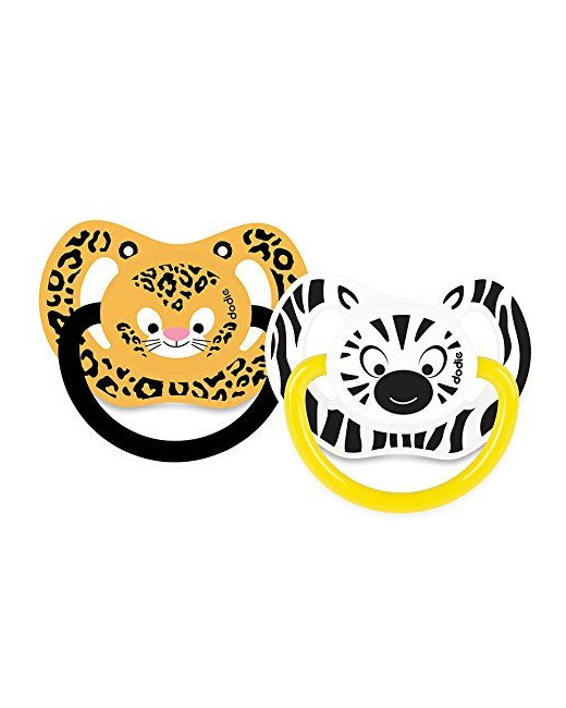 Sucette physiologique +6 mois Duo Jungle (silicone)