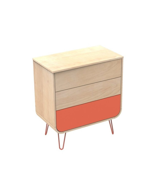 Commode 3 tiroirs pied fil Bambin
