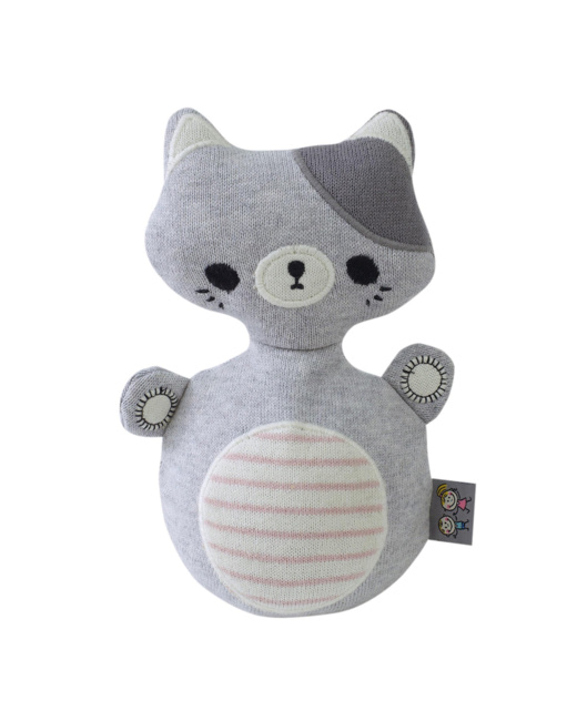 Jouet bébé - culbuto en coton bio - Chaton