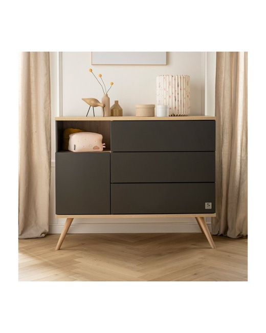 Commode 1 porte 3 tiroirs 1 niche Boreal