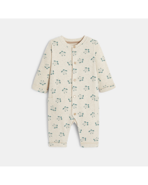 Combinaison longue maille tortues bébé garçon