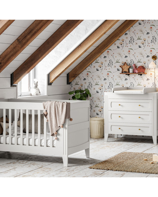 Chambre Duo Milenne Lit bébé évolutif + Commode