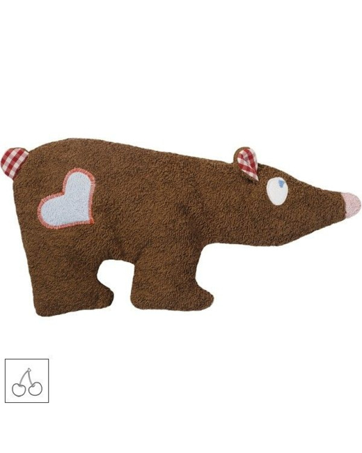 Doudou bouillotte Cerises ours brun