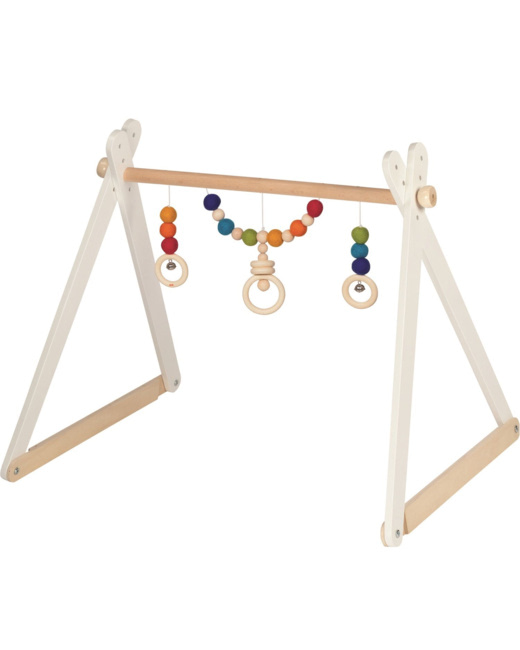 Portique d'activités en bois Arc-en-ciel