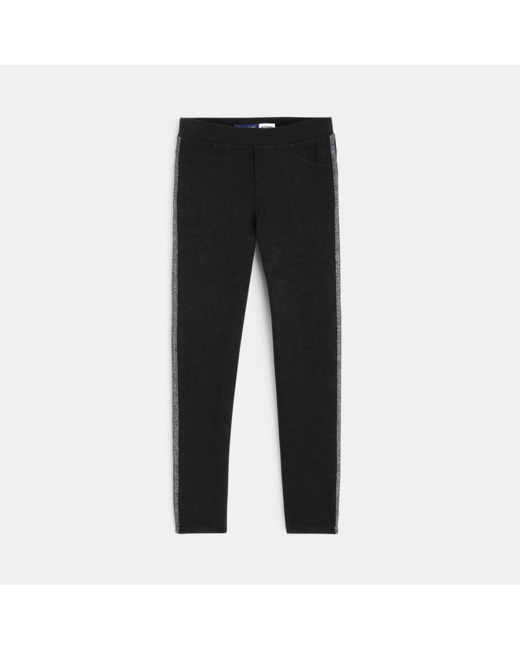 Jogging en molleton doux noir fille