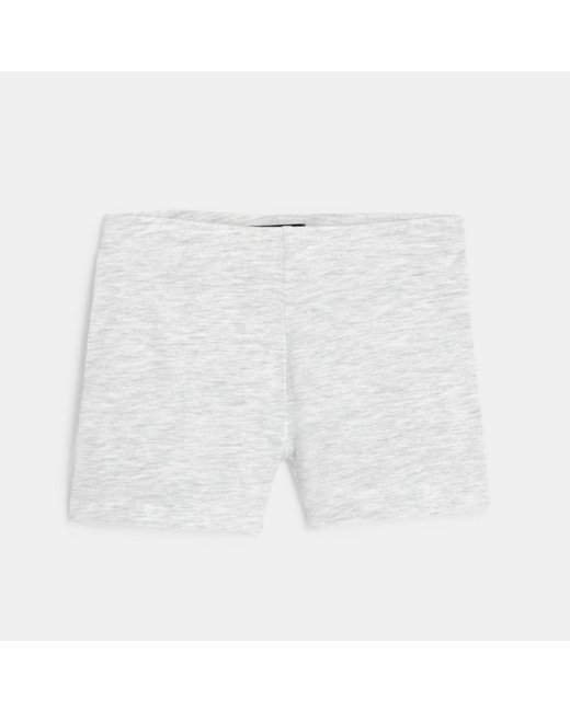 Short uni en jersey gris fille