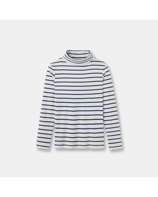 T-shirt col roulé beige garçon