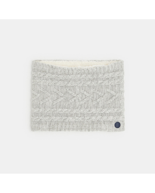 Snood torsadé doublé polaire gris garçon