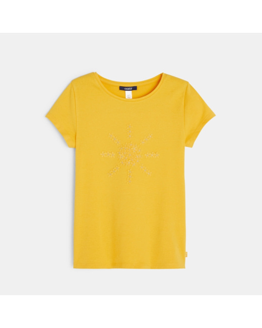 T-shirt fantaisie jaune fille