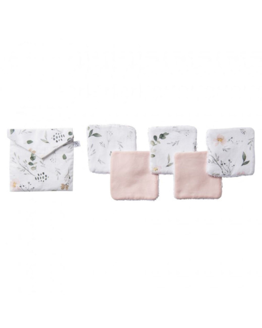 Lot lingettes lavables et pochette