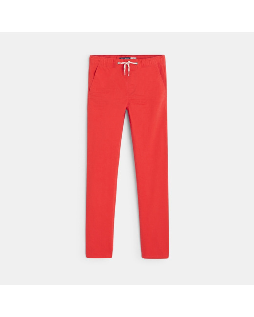 Pantalon en toile unie rouge garçon