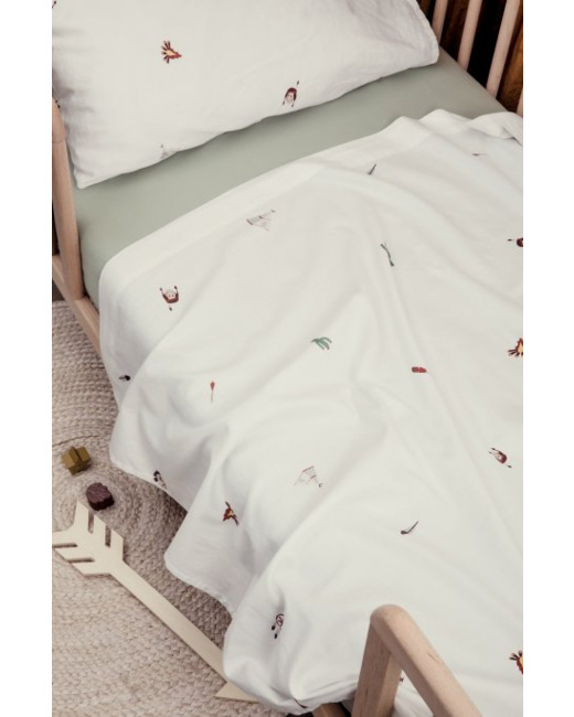 Drap plat bébé coton bio Petite Plume
